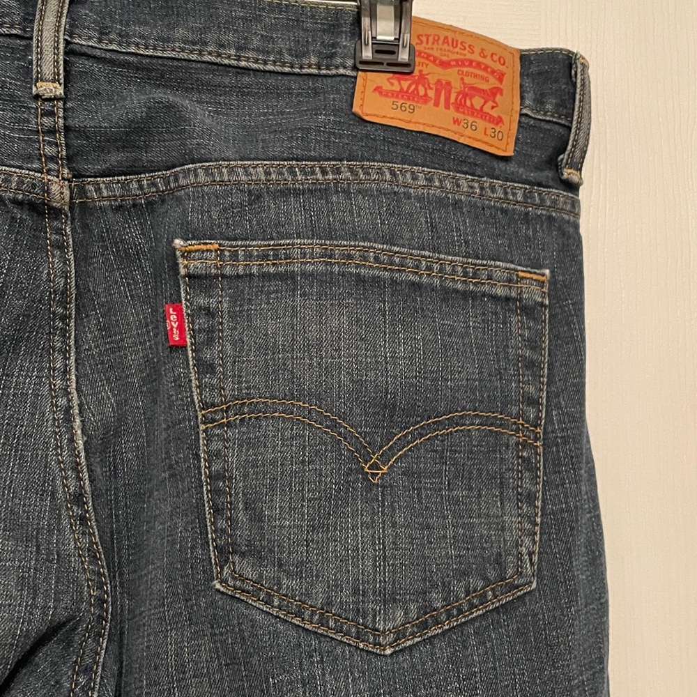 Levi’s Men’s 569 Denim Blue Jeans 36W x 30L - Picture 7 of 15